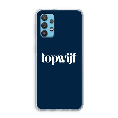 Topwijf Navy: Samsung Galaxy A32 4G Transparant Hoesje