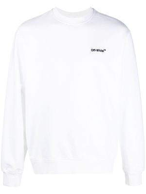Off-White sweat Helvetica à encolure ras du cou - Blanc