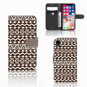 Apple iPhone Xr Telefoon Hoesje Aztec Brown