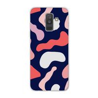 Memphis Shapes Pink: Samsung Galaxy A6 Plus (2018) Transparant Hoesje