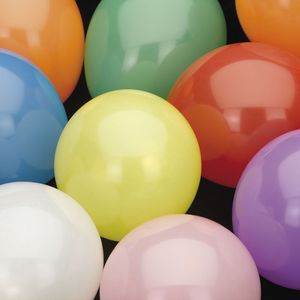Haza Witbaard Ballonnen gekleurd, 100st.