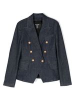 Balmain Kids blazer en jean à boutonnière croisée - Bleu - thumbnail