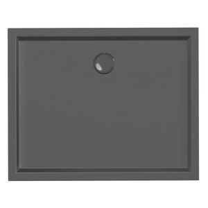 Xenz Mariana Plus rechthoekige douchebak acryl 100x80cm zwart mat