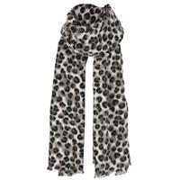 Verkleed Sjaal Leopard - grijs - 200 x 60 cm - luipaardprint/panterprint - foute panter party