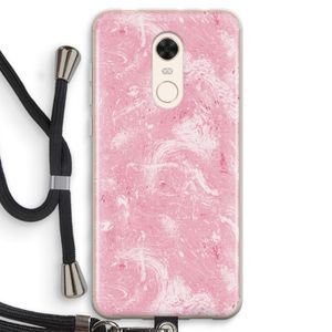 Abstract Painting Pink: Xiaomi Redmi 5 Transparant Hoesje met koord