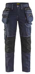 Blåkläder Dames werkbroek X1900 Stretch 79901141 | Marineblauw/Zwart | Maat 36 - 7330509522363