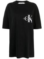 Calvin Klein t-shirt en coton à logo brodé - Noir - thumbnail