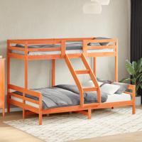 Stapelbed massief grenenhout wasbruin 90x200/140x200 cm