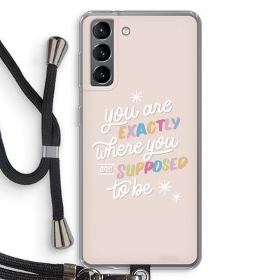 Right Place: Samsung Galaxy S21 Transparant Hoesje met koord