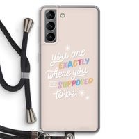 Right Place: Samsung Galaxy S21 Transparant Hoesje met koord