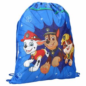 Paw Patrol Chase gymtas/rugzak/rugtas voor kinderen - blauw - polyester - 44 x 37 cm