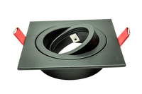 Inbouw armatuur zwart vierkant 92mm vierkant draai en kantelbaar gatmaat 80mm