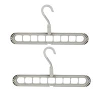 Ruimtebesparende Kledinghanger - 2x - kunststof - 30 cm - Kledingkasthanger - thumbnail