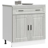 Keuken onderkast "Porto" bewerkt hout grijs sonoma eiken