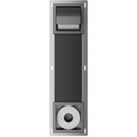 Xellanz Rocko Toiletrolhouder met Klep en Reserverolhouder - Inbouw - Gunmetal