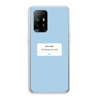 Reminder: Oppo A94 5G Transparant Hoesje