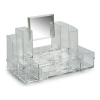 Make-up organizer Berilo Transparant Glas 15,5 x 19,5 x 30 cm 30 x 15,5 x 15,5 cm 30 x 19 x 15,5 cm