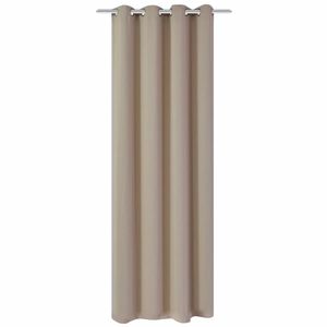VidaXL Gordijn met metalen ringen verduisterend 270x245 crème