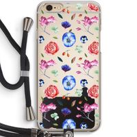 Bloemetjes: iPhone 6 / 6S Transparant Hoesje met koord