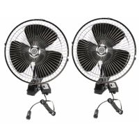 Set van 2x stuks vrachtwagen ventilator 24V aansluiting