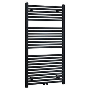 Radiator BWS Emma 118,5x45 cm Midden Onder Aansluiting Mat Zwart (538 Watt)