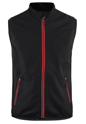 Blåkläder Softshell bodywarmer 38502516 | Zwart/Rood | Maat 3XL - 7330509537817