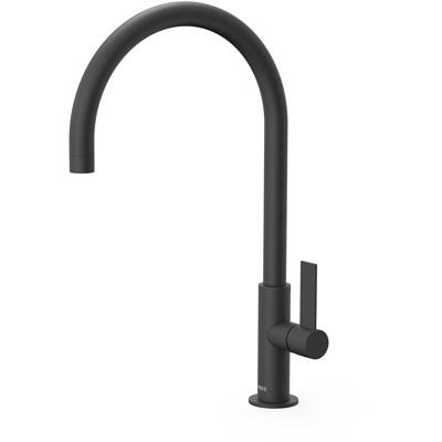 Keukenkraan Tres Top | Opbouw | 360° Draaibaar | Mengkraan | 1-hendel | Rond | Zwart mat