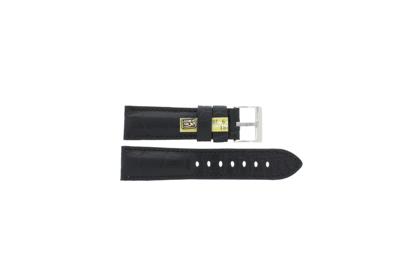 Horlogeband Universeel 91550.01.22.C Krokodillenleer Zwart 22mm
