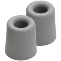 Deurstopper - 5x stuks - rubber - grijs - 2,4 x 3 cm - deurbuffer - deurstoppers