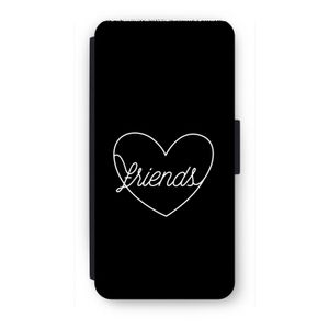 Friends heart black: iPhone 7 Flip Hoesje