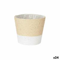 Wit Touw Plastic 16 x 14,5 x 16 cm (24 Stuks)