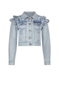 Le Chic Meisjes spijkerjasje ruffels - Ally - Licht denim