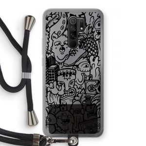 Vexx Black Mixtape: Xiaomi Redmi 9 Transparant Hoesje met koord
