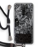 Vexx Black Mixtape: Xiaomi Redmi 9 Transparant Hoesje met koord