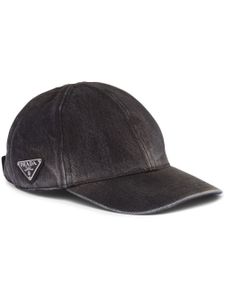 Prada casquette à patch logo - Noir