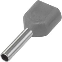 TE Connectivity 966144-2 Dubbele adereindhulzen 0.75 mm² Deels geïsoleerd Grijs 500 stuk(s)