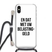 Belastinggeld: iPhone X Transparant Hoesje met koord
