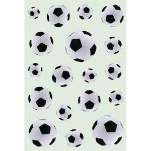 54x stuks Zwart/witte voetbal stickers - kinderstickers - stickervellen - knutselen spullen