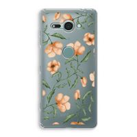 Peachy flowers: Sony Xperia XZ2 Compact Transparant Hoesje