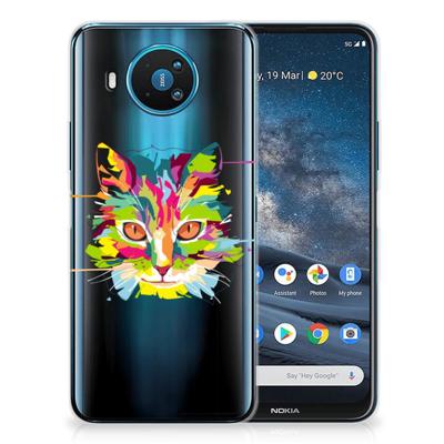 Nokia 8.3 Telefoonhoesje met Naam Cat Color Nokia 8.3 Telefoonhoesje met Naam Cat Color