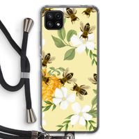 No flowers without bees: Samsung Galaxy A22 5G Transparant Hoesje met koord