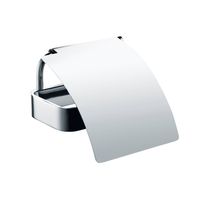 Luzzo® Piazzo Messing Toiletrolhouder met klep - wc rolhouder - chroom - thumbnail