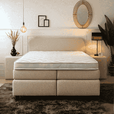 2-Persoons Topmatras Deluxe - Koudschuim - 140x200 cm met Koudschuim Kern - Van Aeroplus - Comfort: Medium - Wit 140x200 cm - - Inclusief Topper -