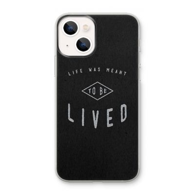To be lived: iPhone 13 mini Transparant Hoesje