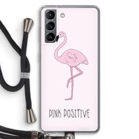 Pink positive: Samsung Galaxy S21 Transparant Hoesje met koord