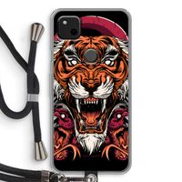 Tiger and Rattlesnakes: Pixel 4a Transparant Hoesje met koord
