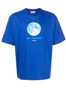 Off-White t-shirt en coton à imprimé lune - Bleu