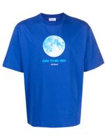 Off-White t-shirt en coton à imprimé lune - Bleu