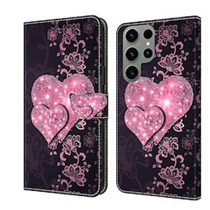 telefoon hoesje Voor Samsung Galaxy S23 S22 S21 S20 Ultra Plus FE A54 A73 Wallet Card Case Sleuven voor kaarthouders Magnetische Flip Standaard Grafisch Vlinder Bloem TPU PU-nahka Lightinthebox