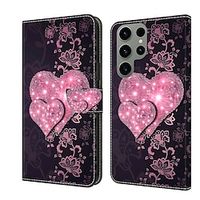 telefoon hoesje Voor Samsung Galaxy S23 S22 S21 S20 Ultra Plus FE A54 A73 Wallet Card Case Sleuven voor kaarthouders Magnetische Flip Standaard Grafisch Vlinder Bloem TPU PU-nahka Lightinthebox - thumbnail